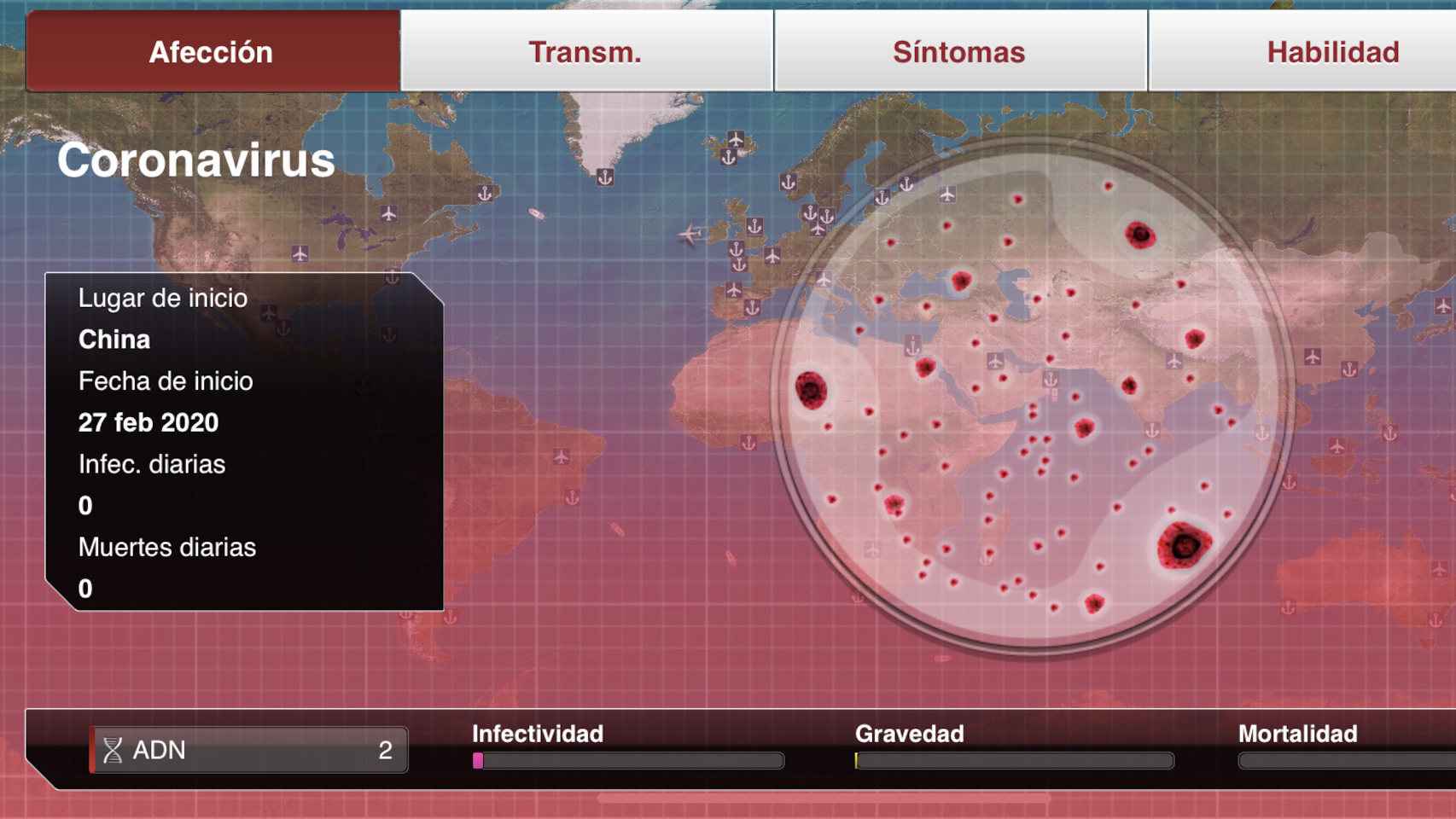 Plague Inc. simula detalles como el movimiento de personas con una enfermedad como el coronavirus
