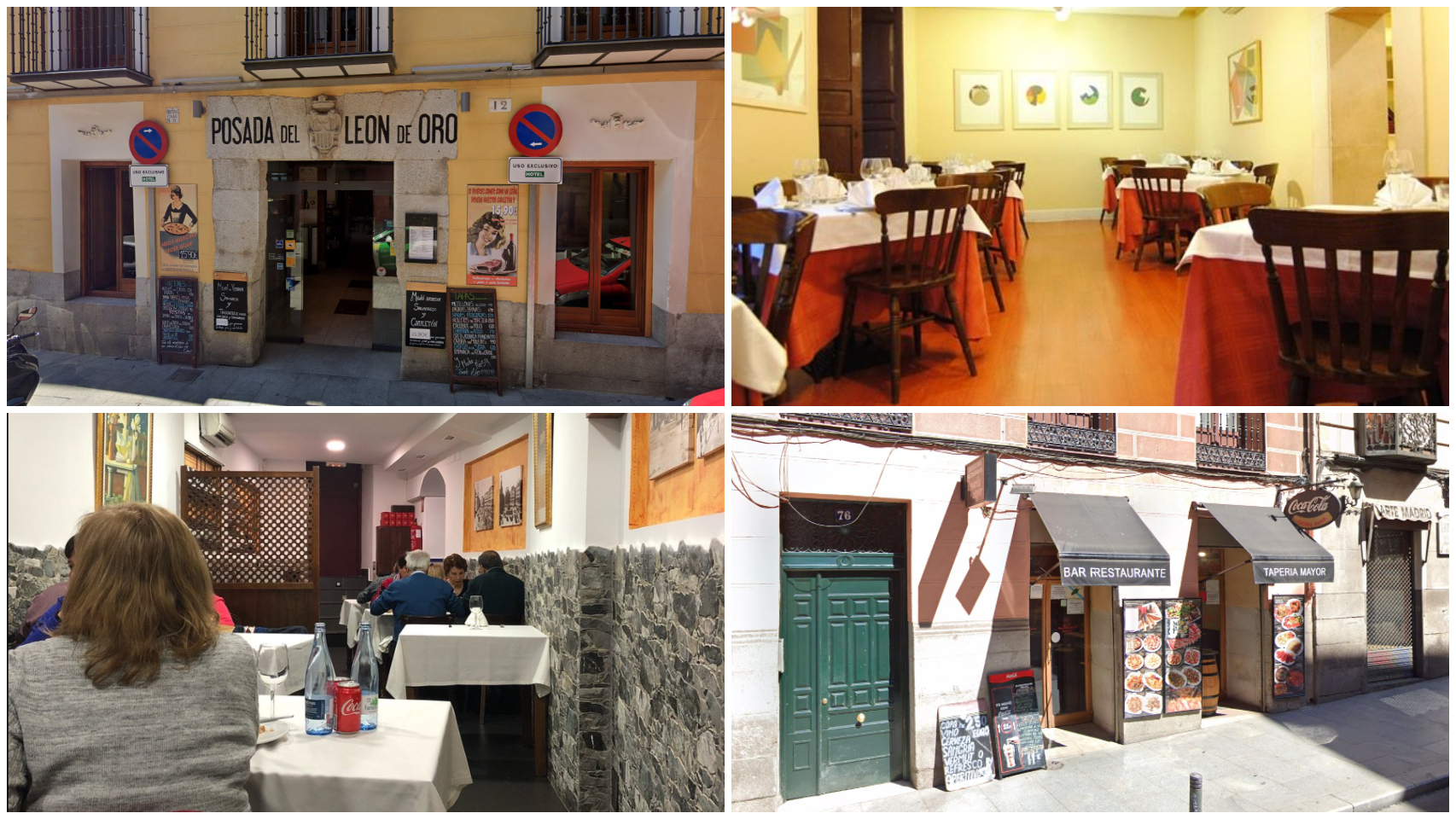 Los cuatro restaurantes más frecuentados por los partidos del Ayuntamiento de Madrid.
