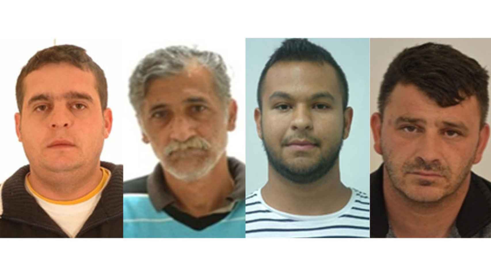 Los cuatro detenidos Adrijan Selimi, Enver Bajramovic, Sejnur Salijevic y Zoran Bajra.