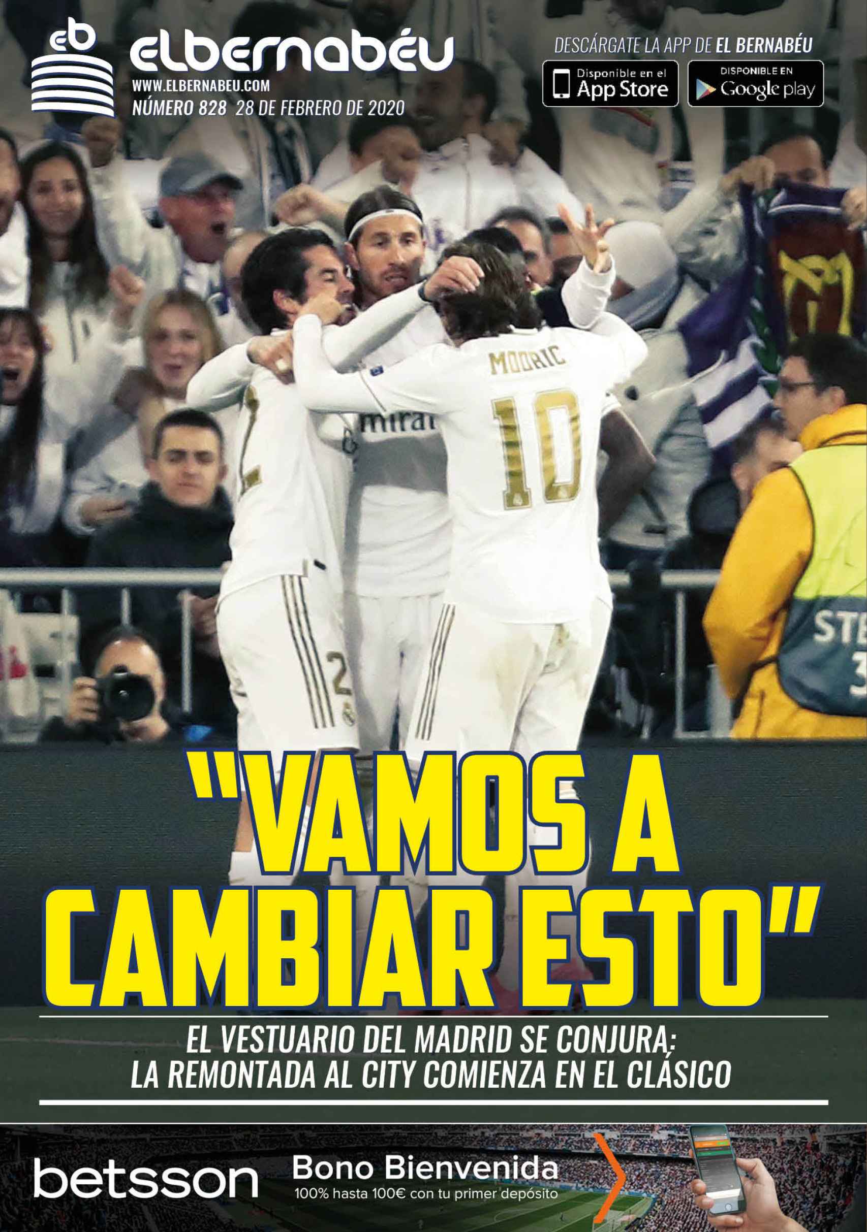 La portada de El Bernabéu (28/02/2020)