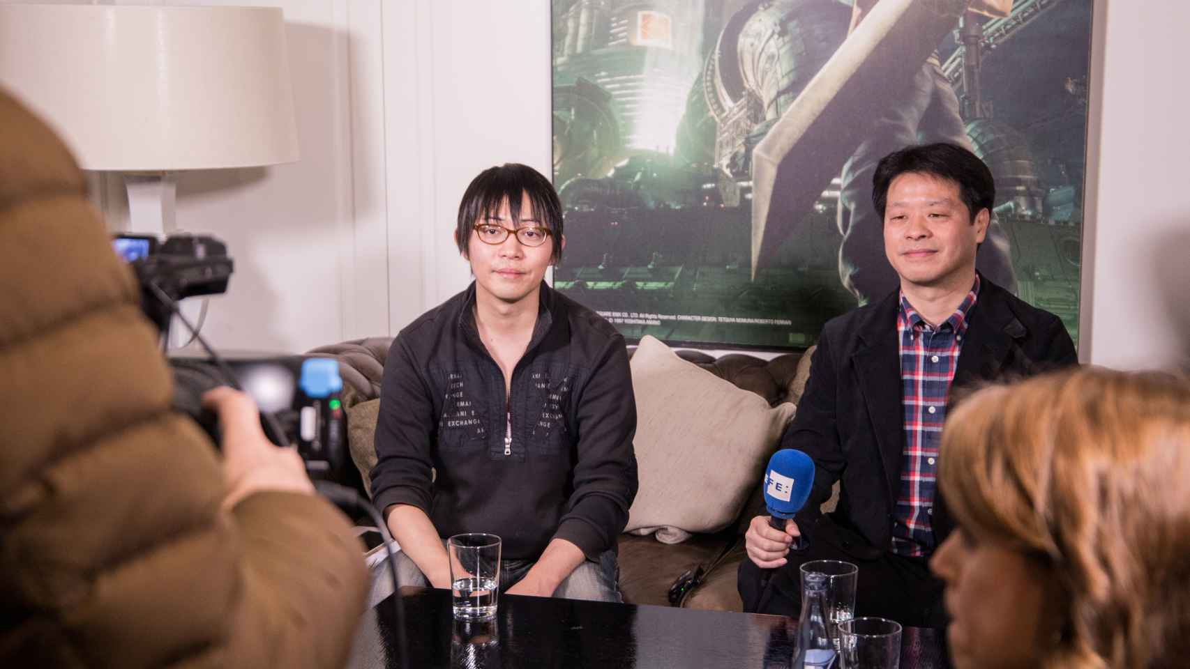 Naoki Hamaguchi (director de Final Fantasy VII Remake) y Yoshinori Kitase (productor).