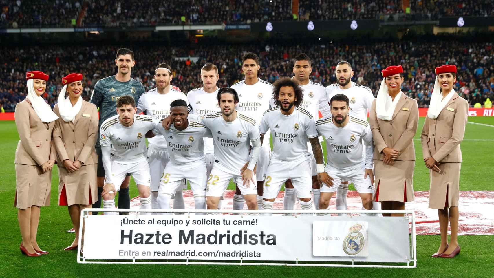Alineación titular del Real Madrid en El Clásico de la jornada 26 de La Liga