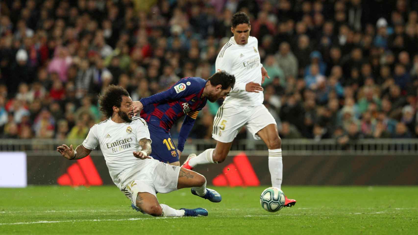 El corte providencial de Marcelo ante Messi