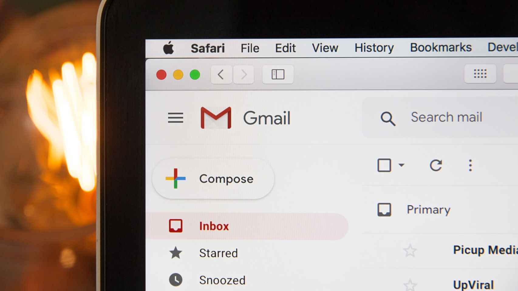 Gmail en ordenador.