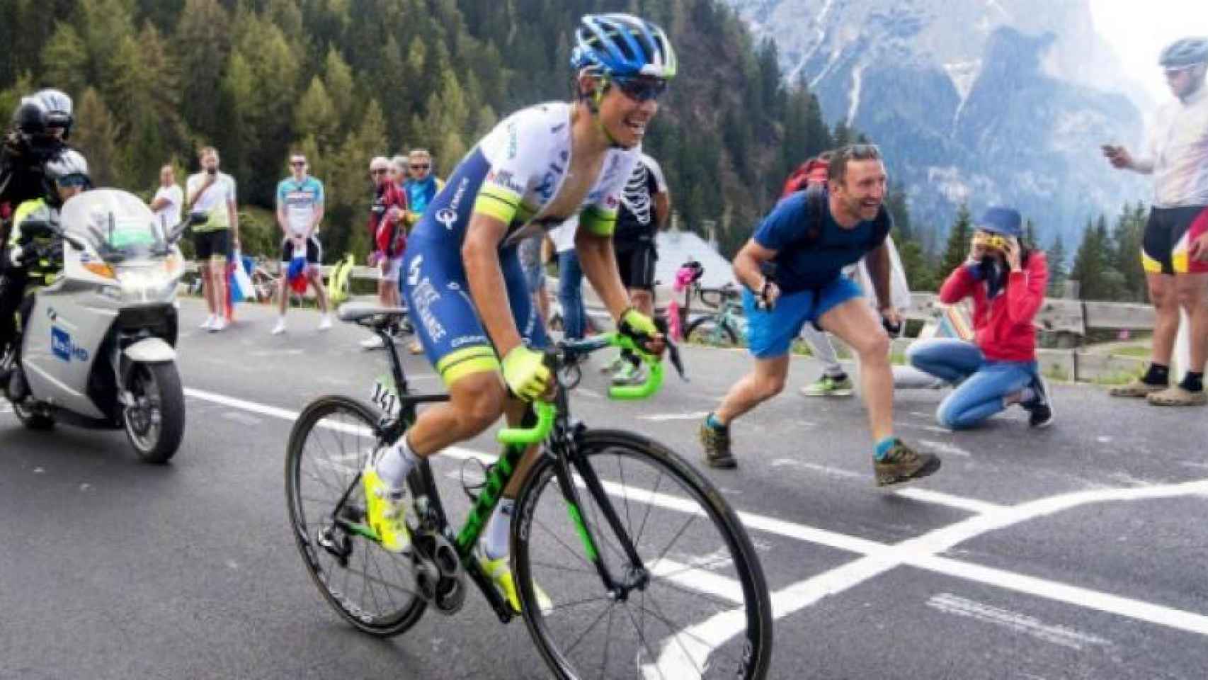 Ciclista durante el Giro de Italia