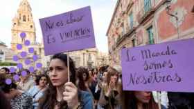 Una manifestación feminista a favor de los cambios del código penal.