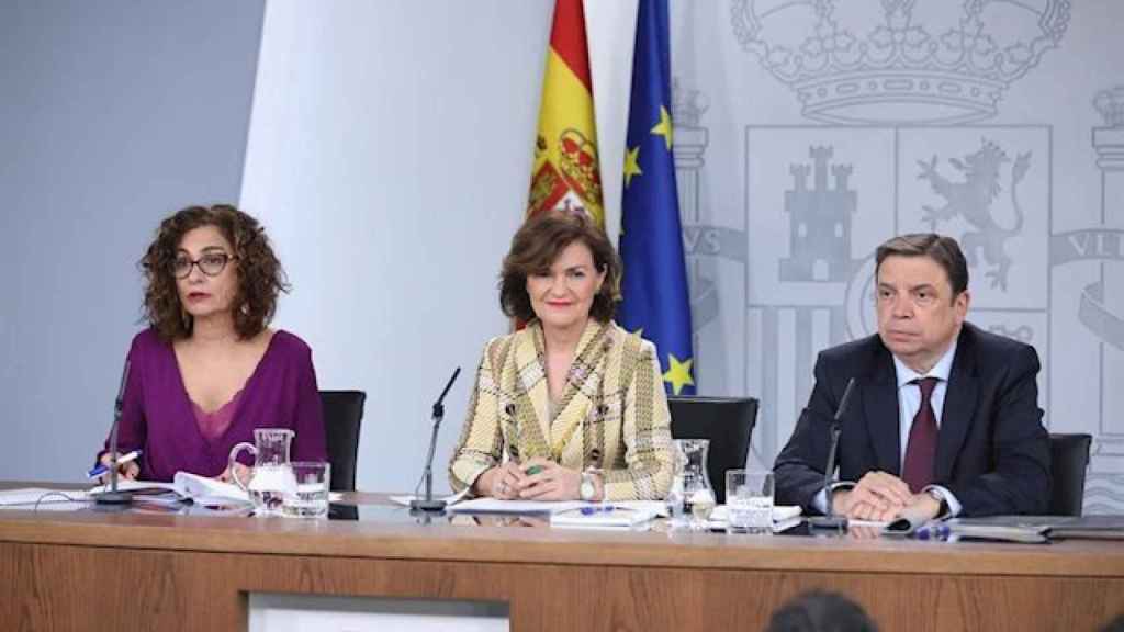 María Jesús Montero, Carmen Calvo y Luis Planas.