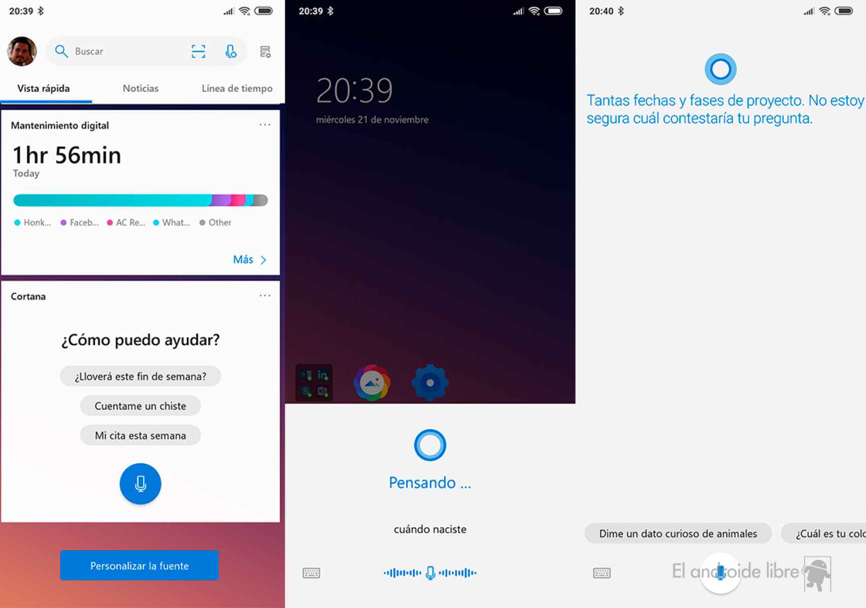 Cortana en Android gracias al Microsoft Launcher