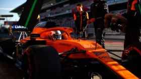 El McLaren de Carlos Sainz durante los últimos test de pretemporada