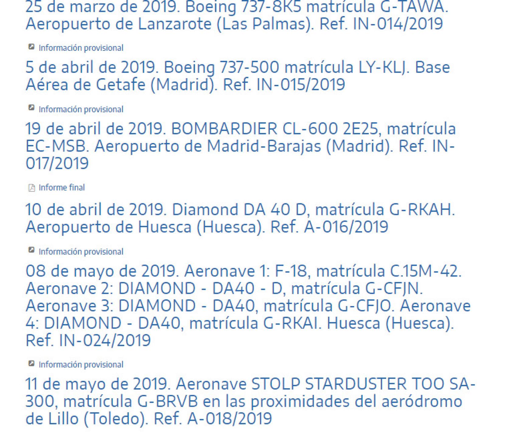 Pantallazo de la web del Ministerio de Fomento.