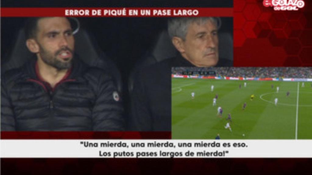 Eder Sarabia, rajando contra Piqué