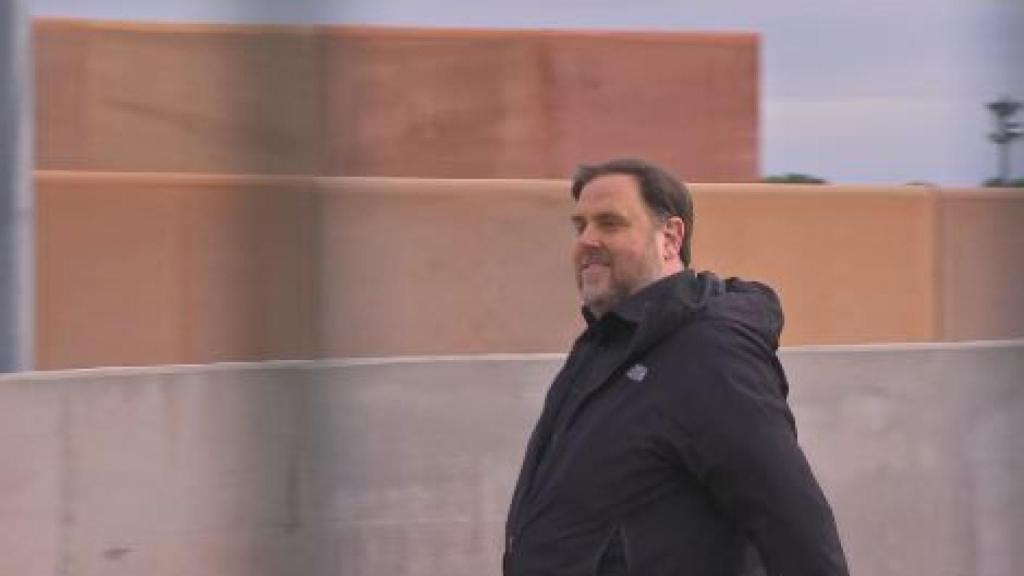 Oriol Junqueras sale de la prisión de Lledoners.
