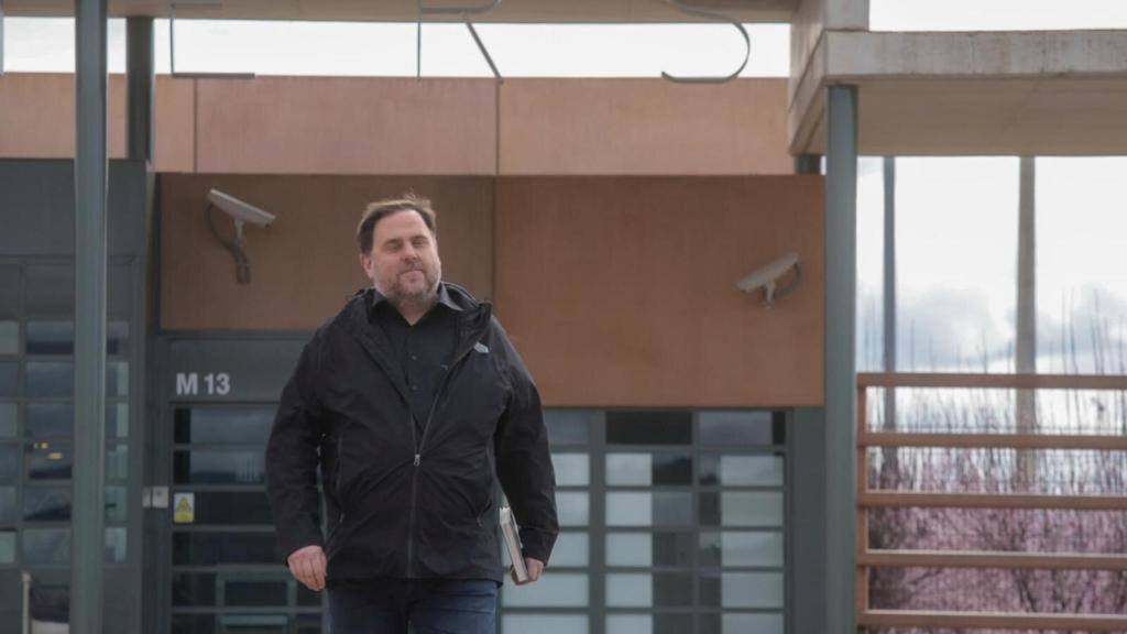 Oriol Junqueras, durante una de sus salidas de la prisión de Lledoners.