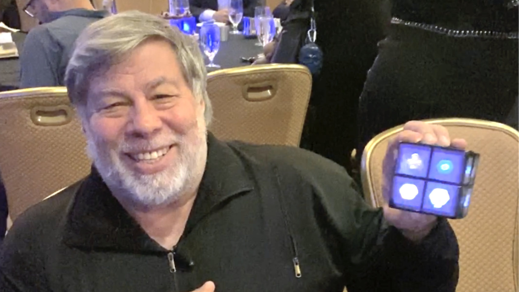 Steve Wozniak, cofundador de Apple, en una presentación