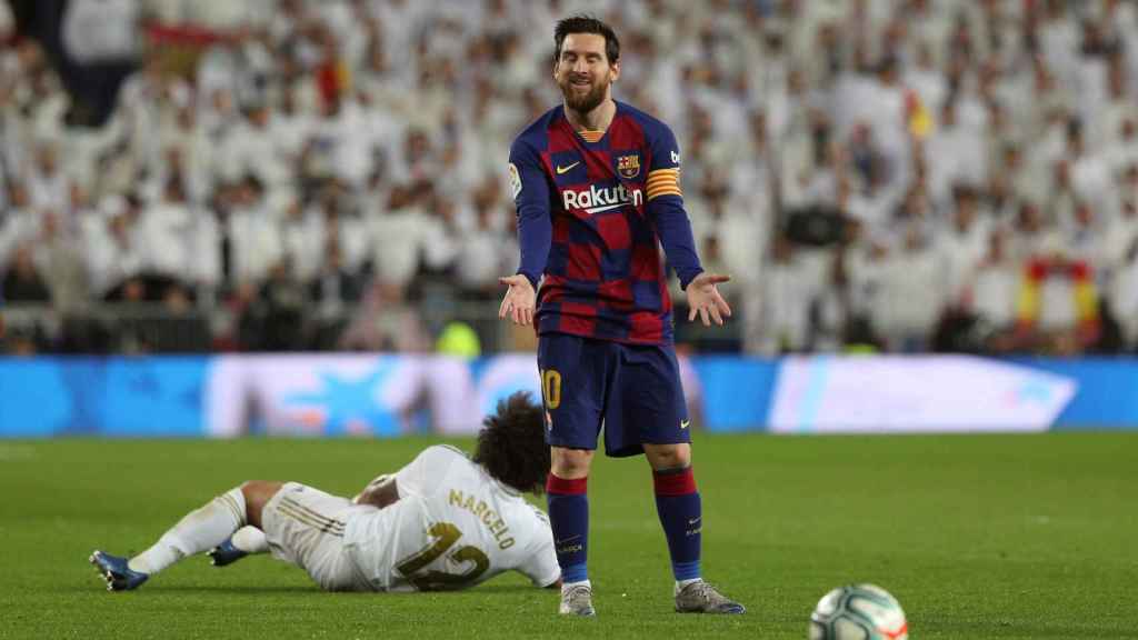 Leo Messi se desespera en El Clásico