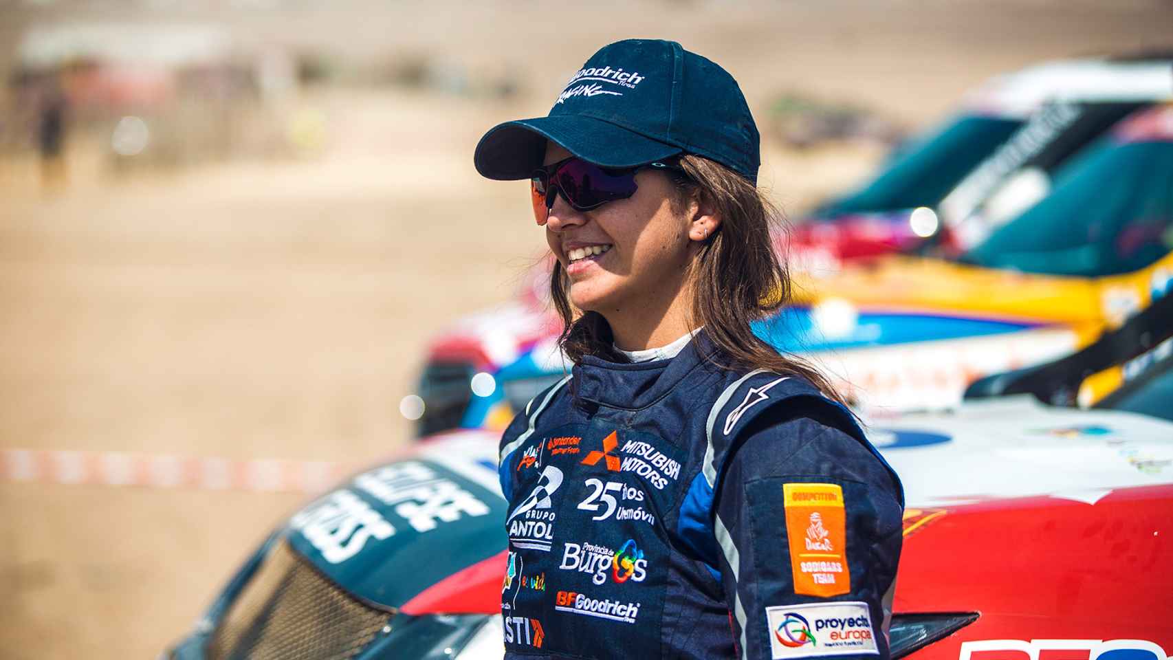 Cristina Gutiérrez durante una prueba del Rally Dakar.