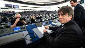 Carles Puigdemont, en el Parlamento Europeo./
