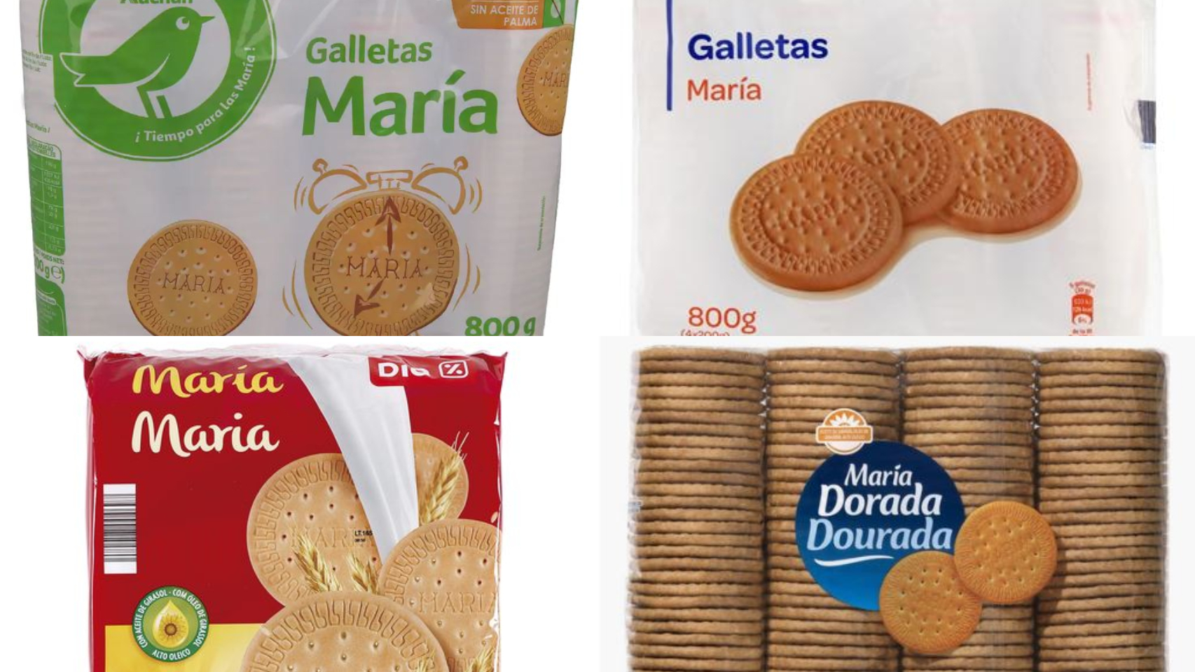 Quién fabrica las galletas de marca blanca de Mercadona, Carrefour, Dia, Lidl y Alcampo: la lista