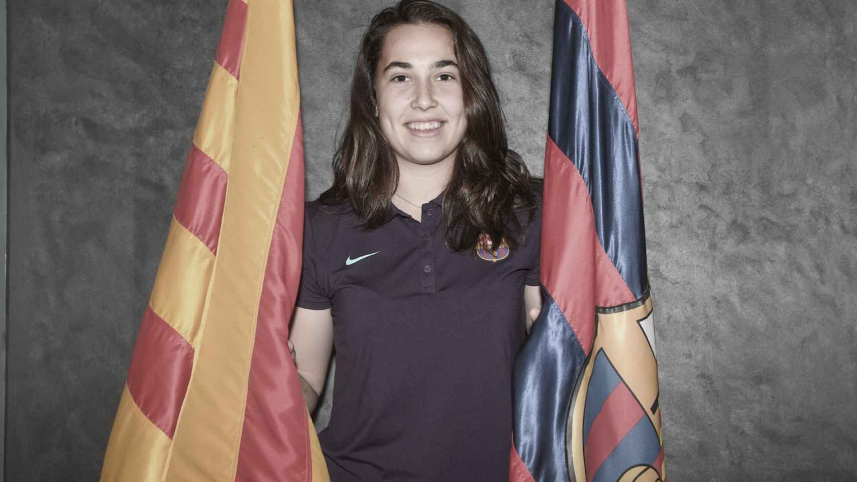 Cata Coll, el día de su fichaje por el Barça