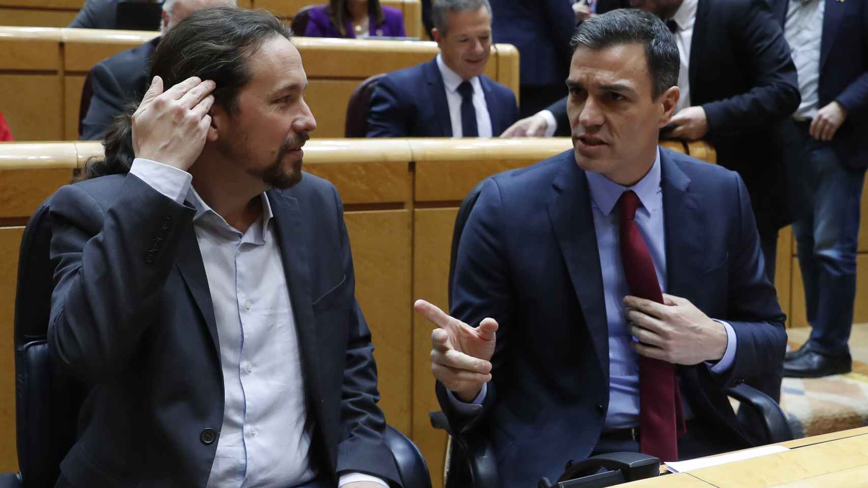 Pablo Iglesias y Pedro Sánchez en una imagen de archivo.