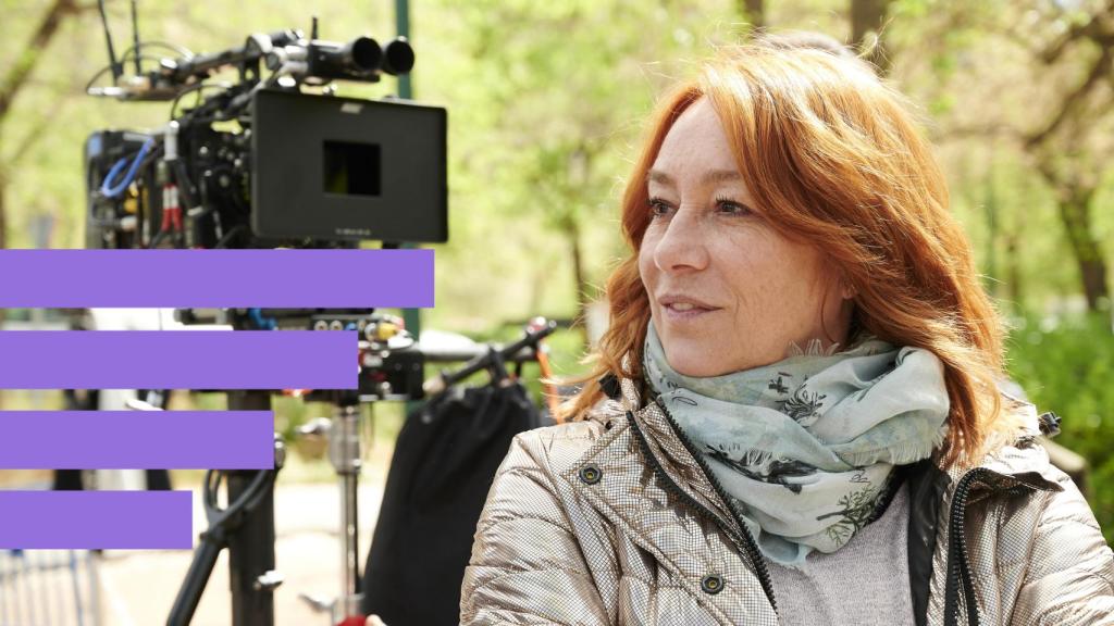 Gracia Querejeta en el rodaje del filme.