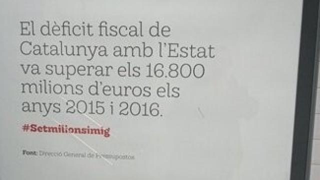 Uno de los carteles de la campaña de la Generalitat de Cataluña.