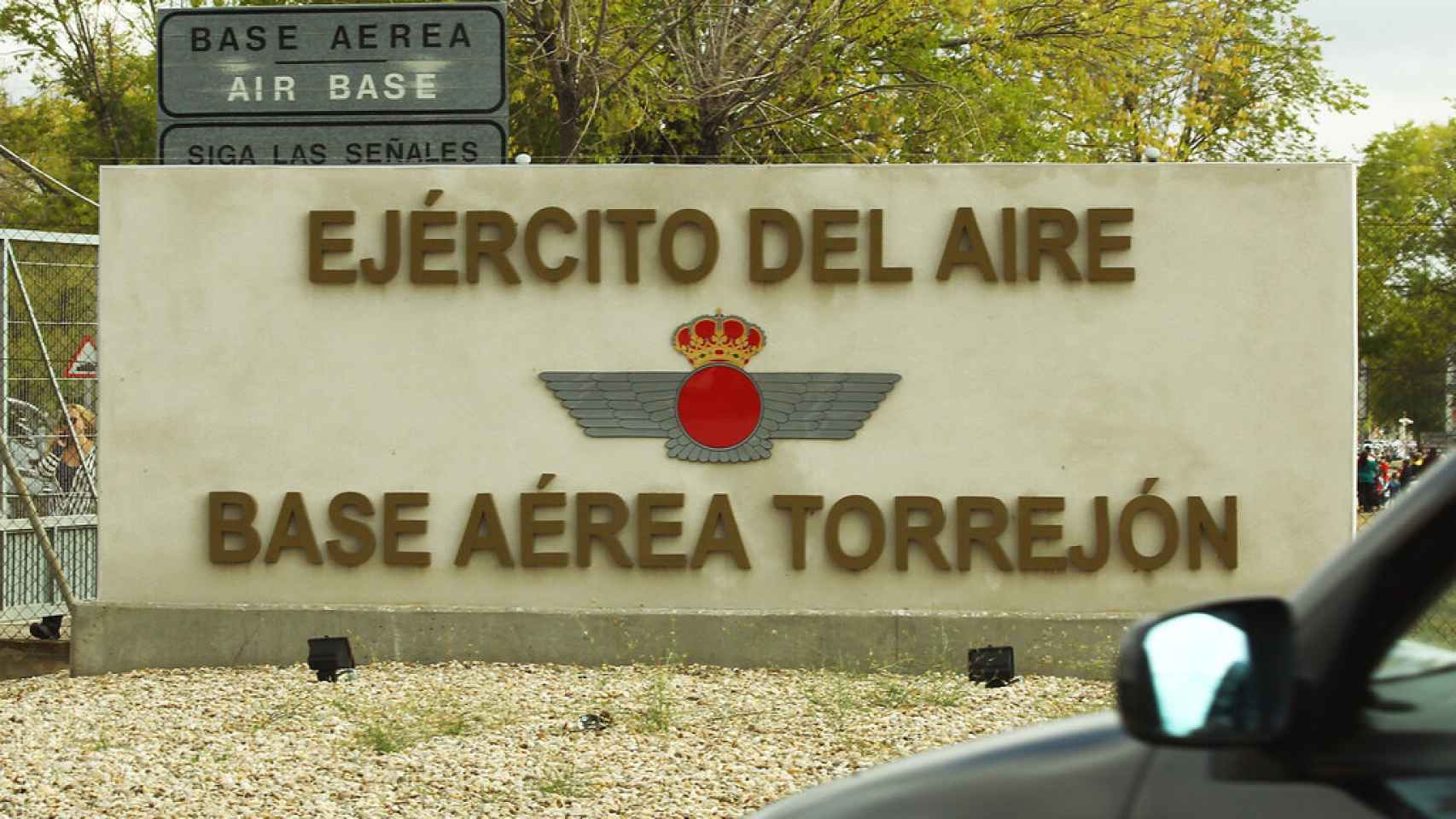 Exterior de la base del Ejército del Aire en Torrejón de Ardoz.
