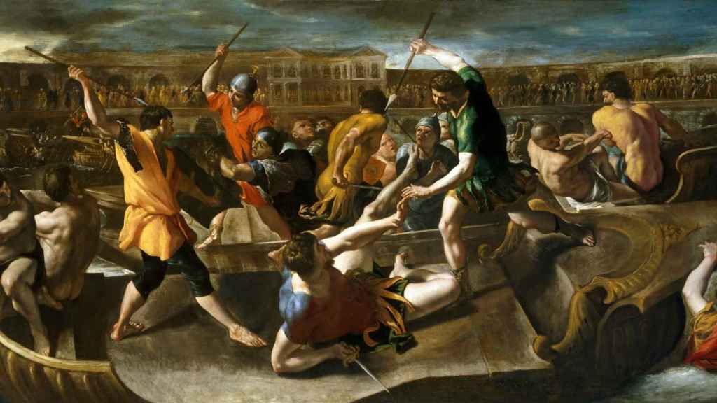 'Naumaquia romana', un lienzo de Giovanni Lanfranco.