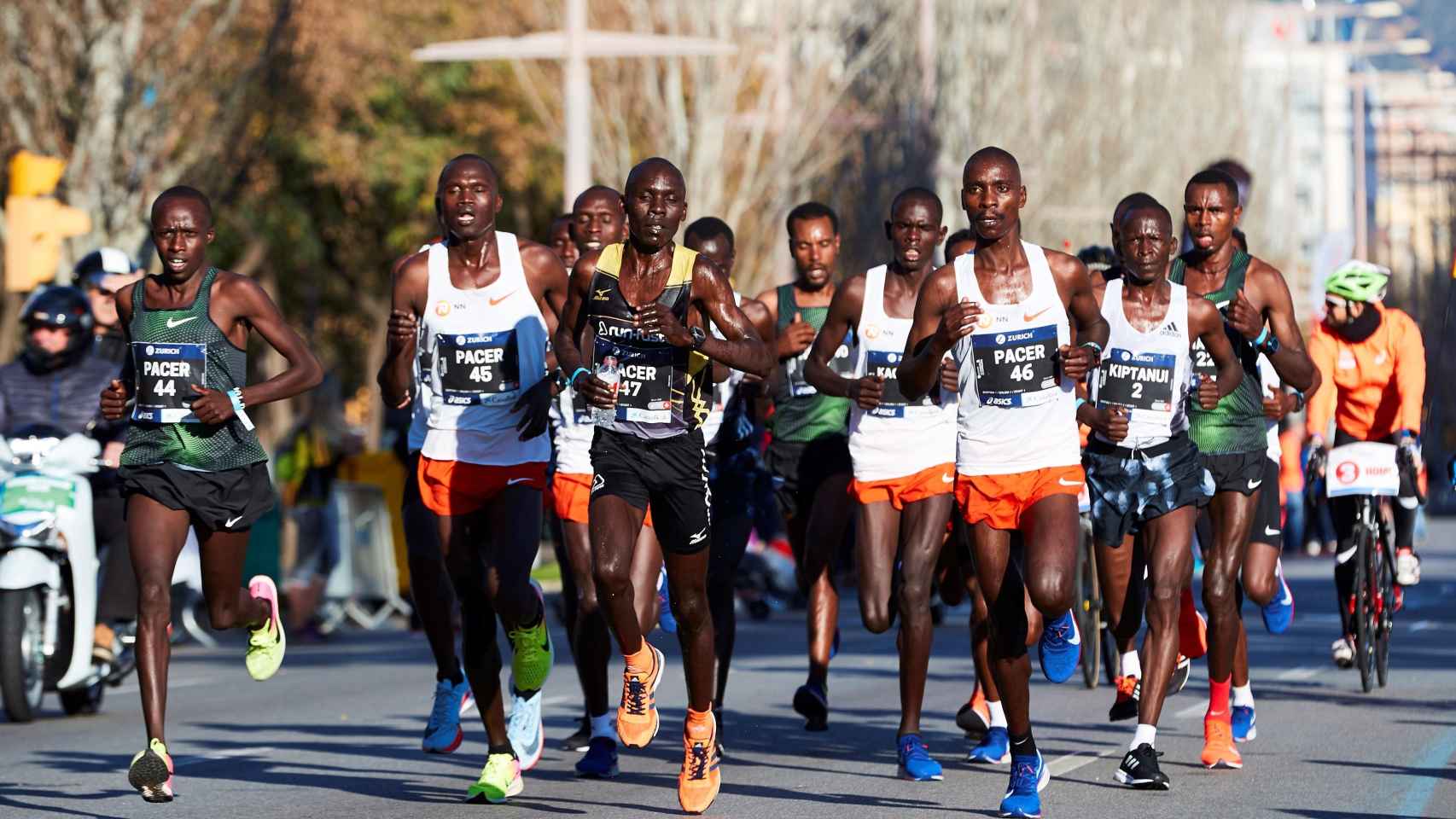Los corredores de la maratón de Barcelona durante la edición de 2019