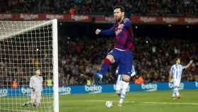 Messi, tras anotar el único gol del partido