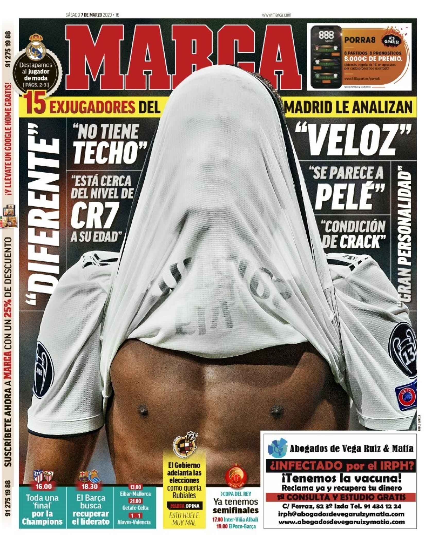 La portada del diario MARCA (07/03/2020)
