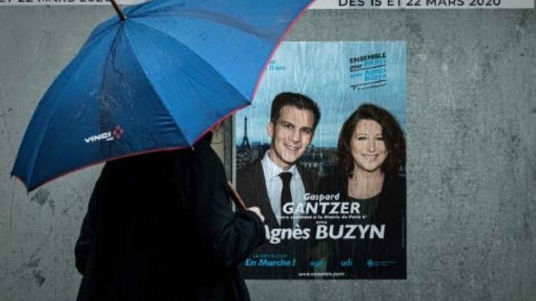 Un cartel electoral de la candidata de La República en Marcha a la alcaldía de París,  Agnès Buzyn.