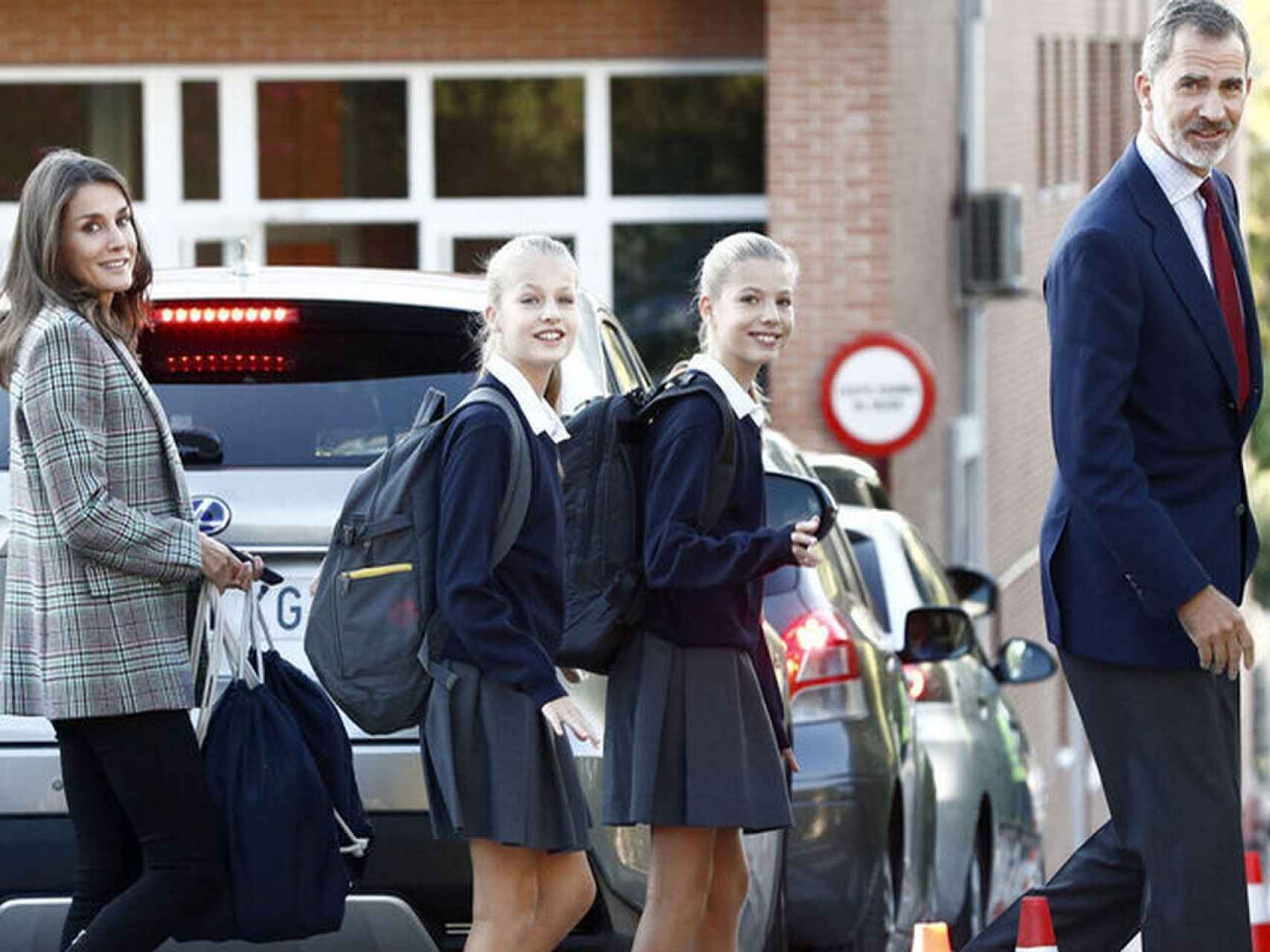 Leonor y Sofía vuelven al colegio tras el caso de coronavirus.