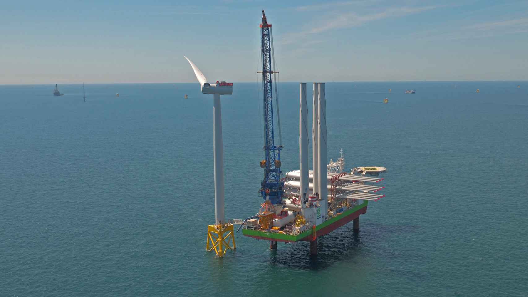 Imagen del proyecto eólico marino en Francia.
