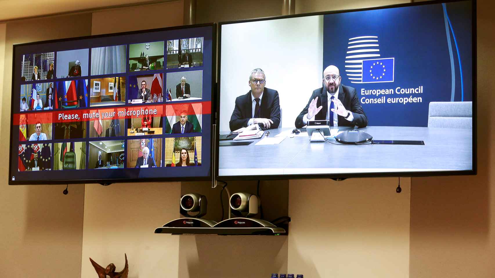 Los líderes europeos han celebrado una reunión por videoconferencia
