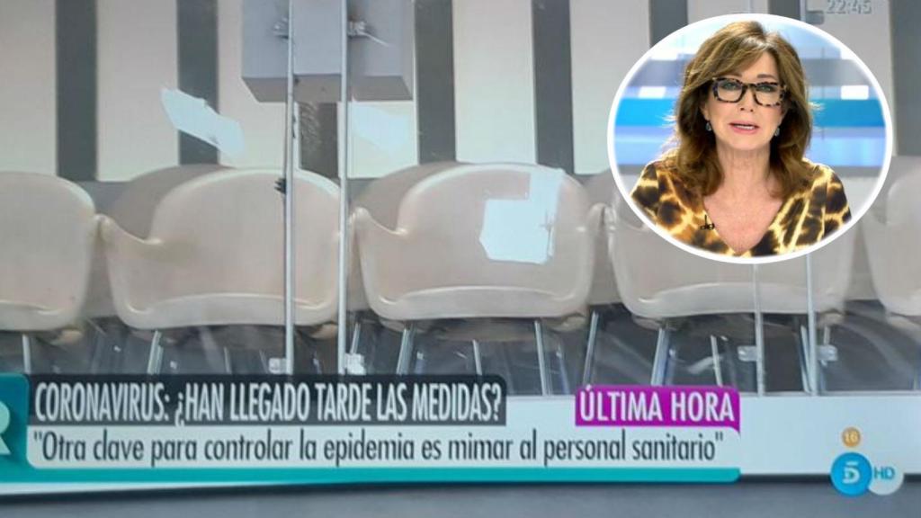 Ana Rosa en montaje JALEOS junto a la grada vacía de su espacio 'AR'.