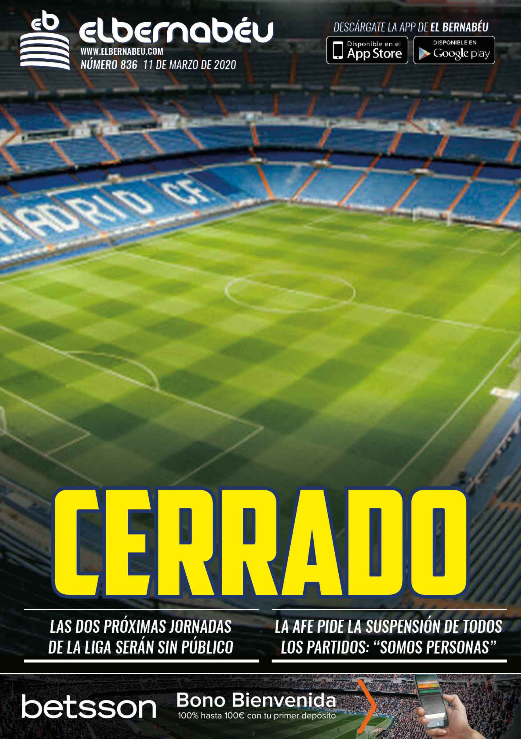 La portada de El Bernabéu (11/03/2020)