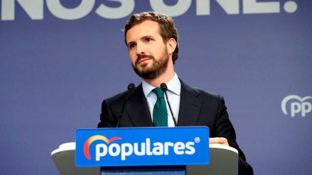 El presidente del PP, Pablo Casado.