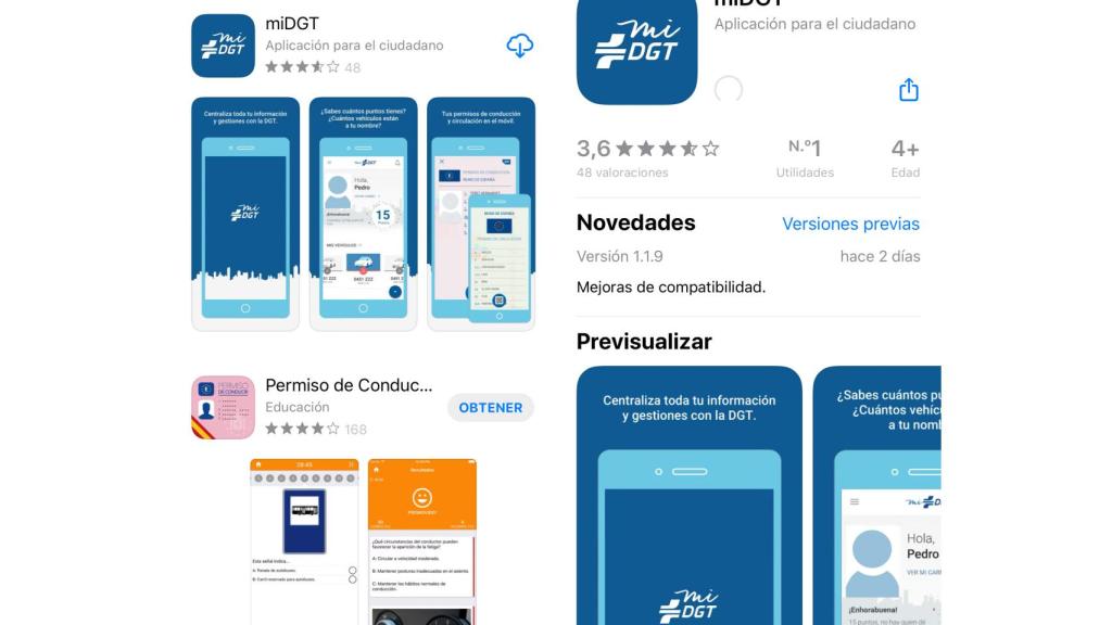 App de la DGT para iPhone