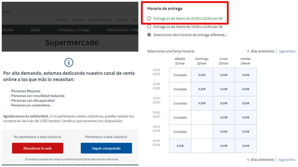 El pedido de Carrefour llegaría el 21 de marzo.