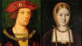 Retratos de Arturo Tudor y Catalina de Aragón.