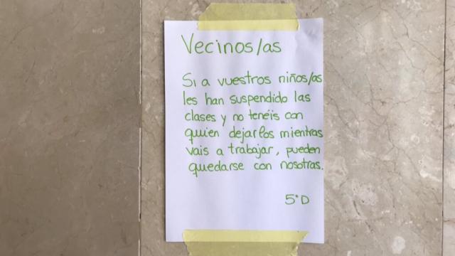 Una muestra de la solidaridad que se está expandiendo estos días