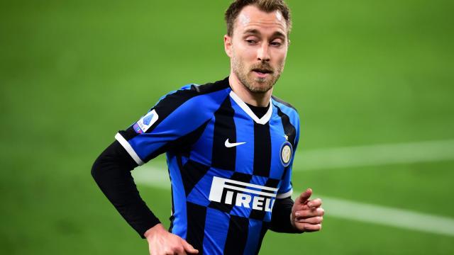 Christian Eriksen, durante un partdo con el Inter de Milán