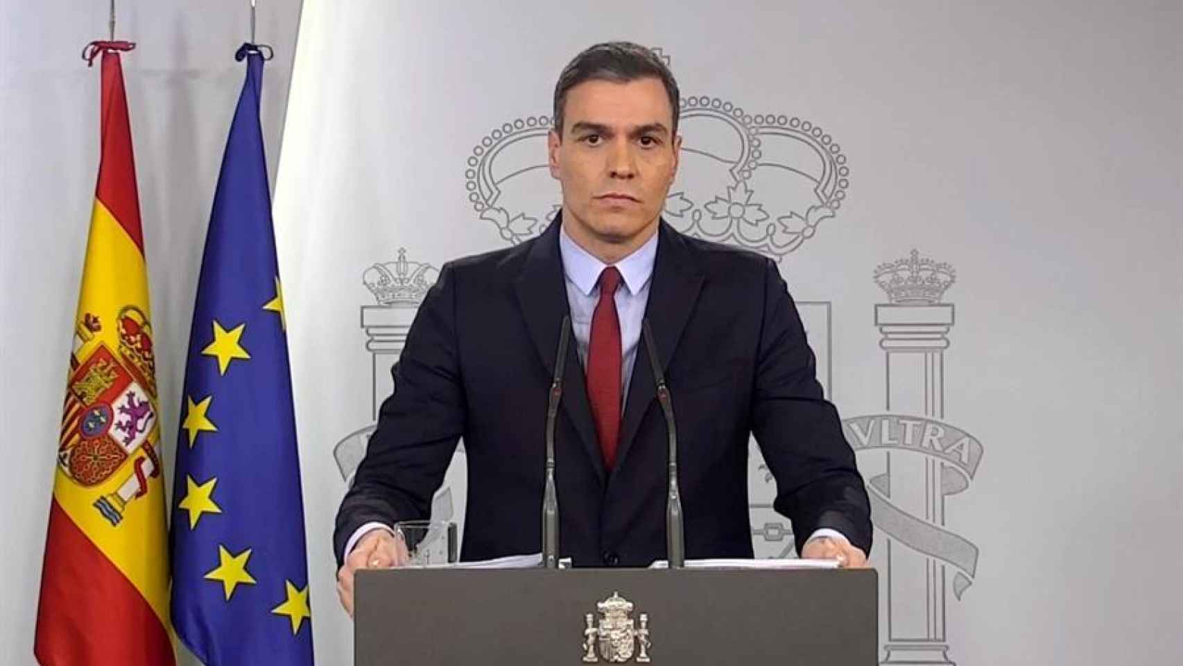 Pedro Sánchez, en la comparecencia posterior al Consejo de Ministros extraordinario.