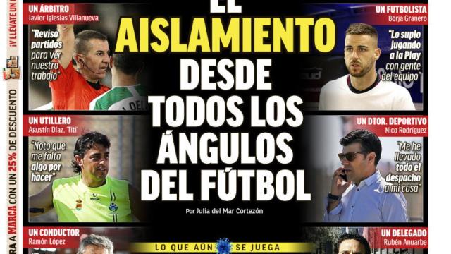 La portada del diario MARCA (15/03/2020)