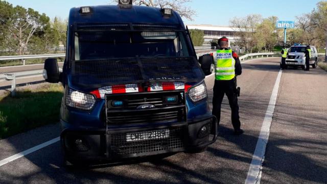 Conrol de los Mossos d'Esquadra.