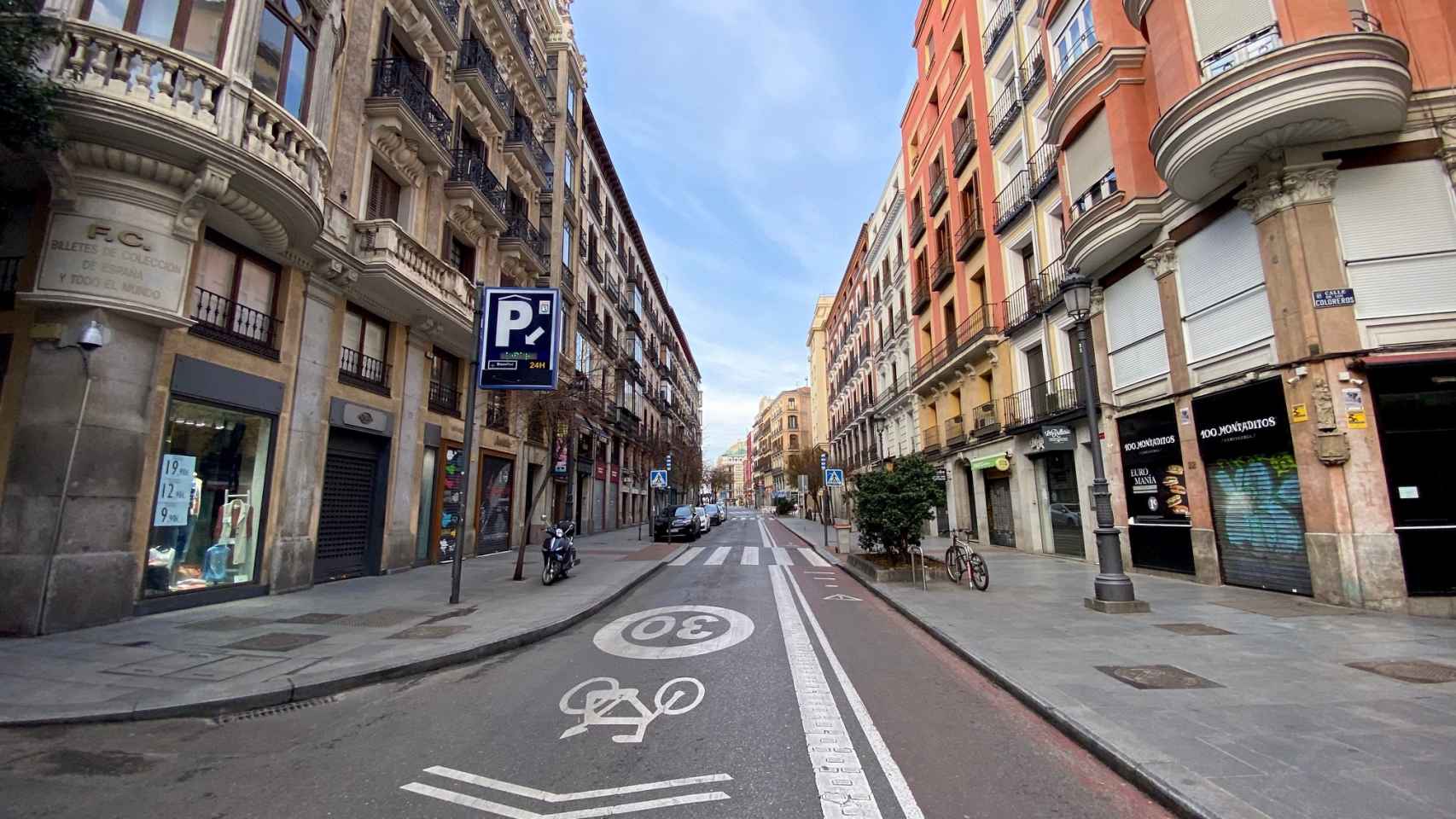 Las calles más céntricas de Madrid parecen una película.