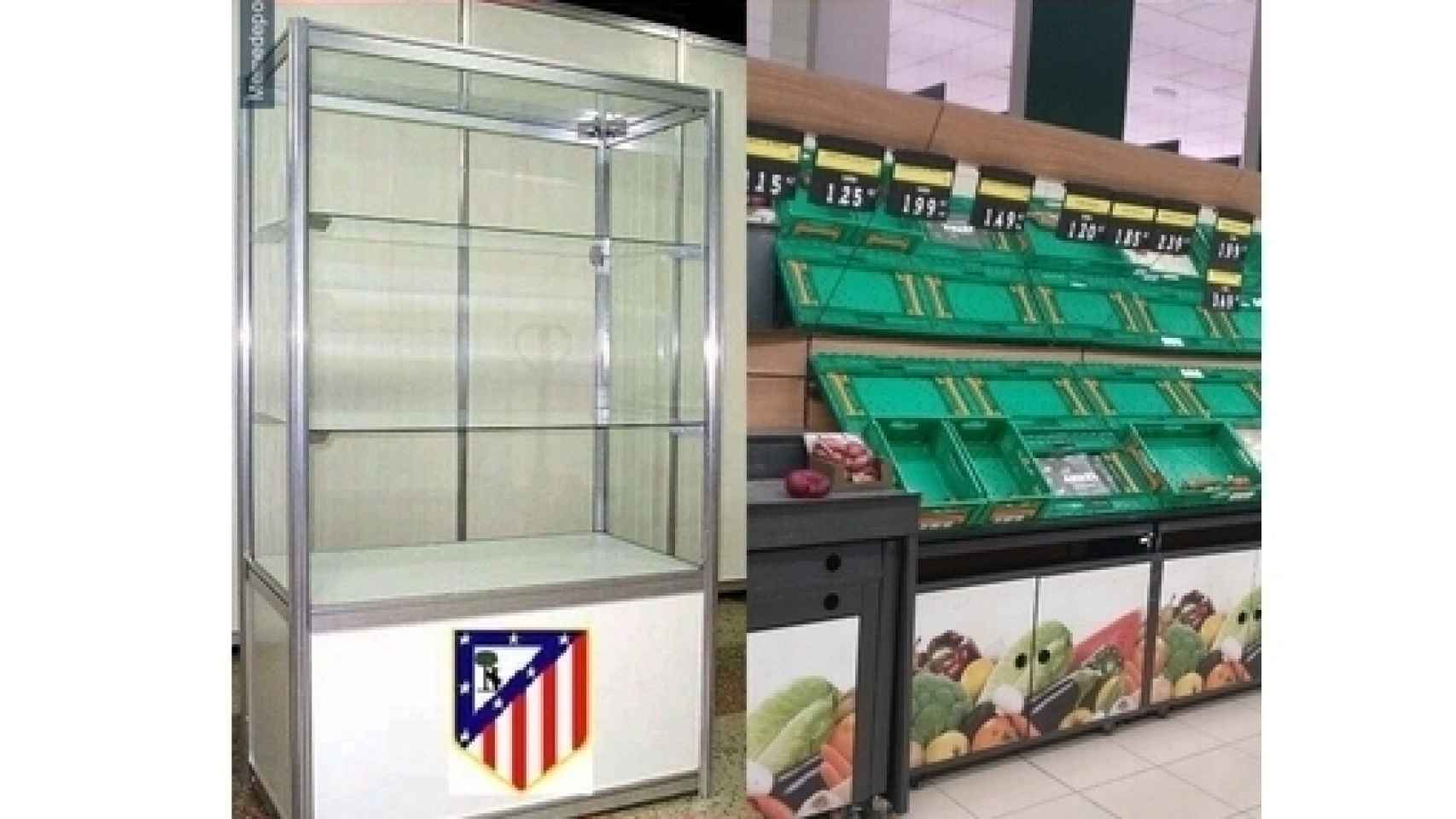 Meme sobre el Atlético de Madrid y los estantes de los supermercados