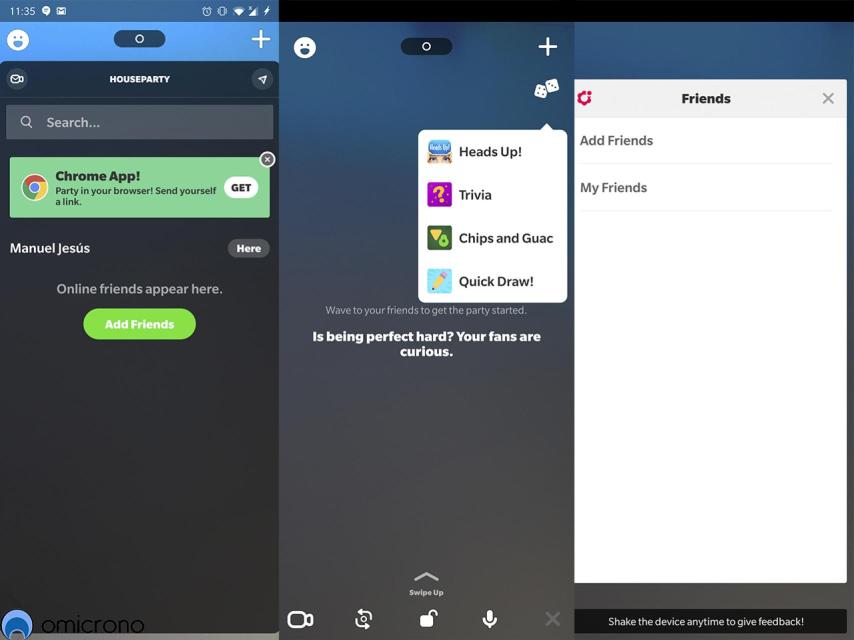 Houseparty es prácticamente un 'plug and play'