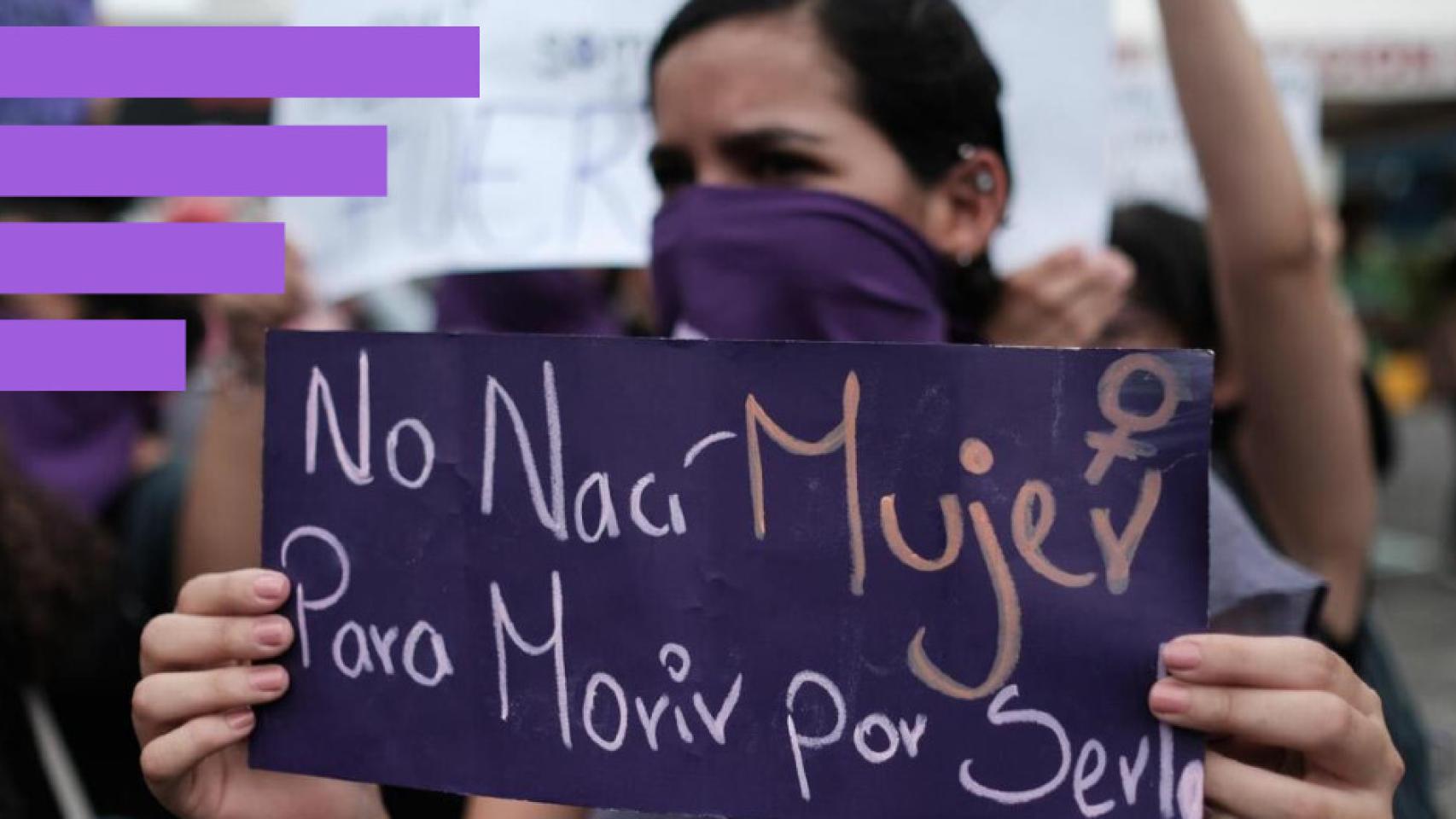 Una manifestación en contra de la violencia de género.
